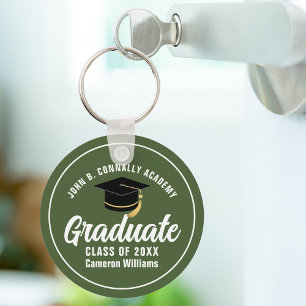 Porte-clés Cadeau de graduation sur mesure de l'Armée verte