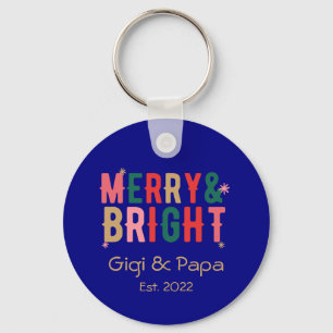 Porte-clés Cadeau de grands-parents Merry & Bright Gigi & Pap
