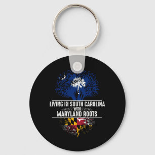 Porte-clés Cadeau de l'arbre d'État de Caroline du Sud Maison