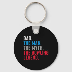 Porte-clés Cadeau de légende de bowling pour papa's Who Bowl