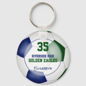 Porte-clés cadeau de l'équipe de football bleu vert moins de (Recto)
