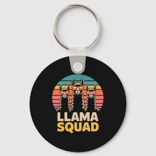 Porte-clés Cadeau de Llama Squad Sungles Cool Llamas
