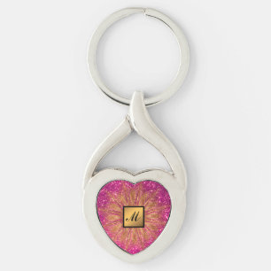 Porte-clés Cadeau de luxe Parties scintillant rose or