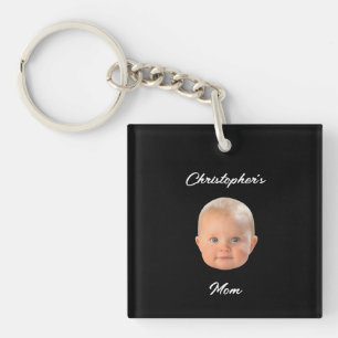 Porte-clés Cadeau de maman avec écriture minimale moderne et