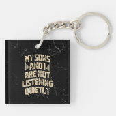Porte-clés Cadeau de maman cool pour maman rock de fils (Dos)