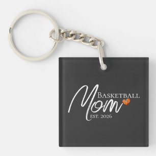 Porte-clés Cadeau de Maman de Basketball Établie
