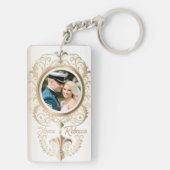 Porte-clés Cadeau de mariage élégant pour mariés (Dos)