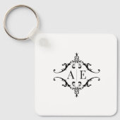 Porte-clés Cadeau de mariage en gros – Monogramme personnalis (Recto)