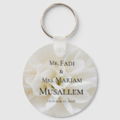 Porte-clés Cadeau de Mariage Lys Blanc (Recto)