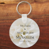 Porte-clés Cadeau de Mariage Lys Blanc (Verso)