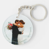 Porte-clés Cadeau de Mariage Photo Personnalisé (Dos)