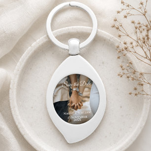 Porte-clés Cadeau de mariage photo personnalisé pour la date