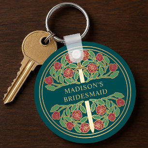 Porte-clés Cadeau de mariage royal Demoiselle d'honneur flora
