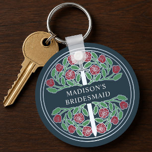 Porte-clés Cadeau de mariage royal demoiselle d'honneur flora