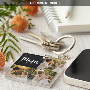 Porte-clés Cadeau de mémoire photo établi par maman pour elle