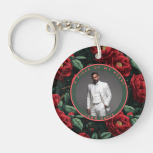 Porte-clés Cadeau de mémoire spécial Bold Gardenias Florales