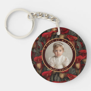 Porte-clés Cadeau de mémoire spécial élégant Fleurs de callas