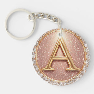 Porte-clés Cadeau de monogramme lettre A en perle pour femmes