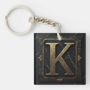 Porte-clés 🔑 Cadeau de monogramme lettre K pour lui 🎁