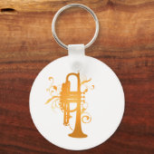 Porte-clés Cadeau de musique de trompette brillant (Recto)