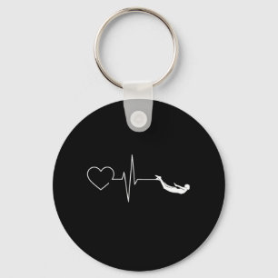 Porte-clés Cadeau de natation Heartbeat pour les nageurs
