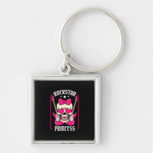 Porte-clés Cadeau de Noël Crâne de Princesse Rockstar