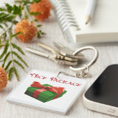 Porte-clés Cadeau de Noël gentil de paquet (Devant Droit)