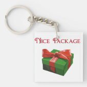 Porte-clés Cadeau de Noël gentil de paquet (Devant)