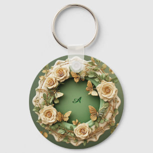 Porte-clés 💐 Cadeau de nom floral personnalisé pour les amou