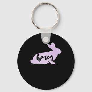 Porte-clés Cadeau de Pâques de lapin de miel Lapin Lover