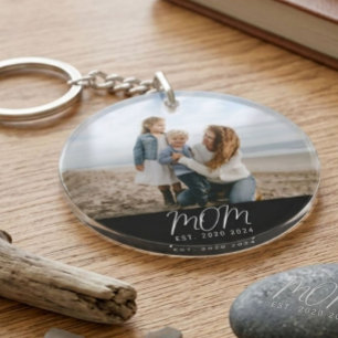 Porte-clés Cadeau de photo de script moderne de souvenir étab