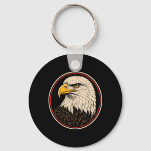 Porte-clés Cadeau de portrait de rapace pygargue à tête blanc
