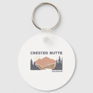 Porte-clés Cadeau de randonnée vintage Crested Butte Retro Co