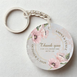 Porte-clés Cadeau de remerciement de mariage islamique floral