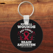 Porte-clés Cadeau De Sensibilisation À L'Anévrisme Du Cerveau (Verso)