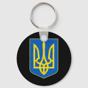 Porte-clés Cadeau de soutien du drapeau ukrainien de fierté B