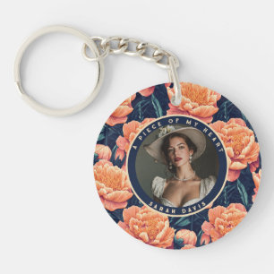 Porte-clés Cadeau de souvenir de pivoine à l'allure audacieus
