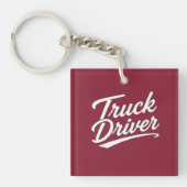 Porte-clés Cadeau de typographie de script pour chauffeur de (Devant)