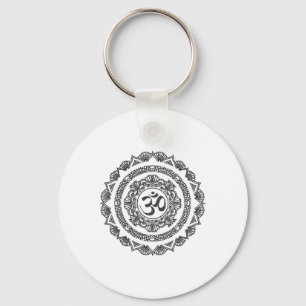 Porte-clés Cadeau de yogi Bouddha symbole Om Mandala Yoga