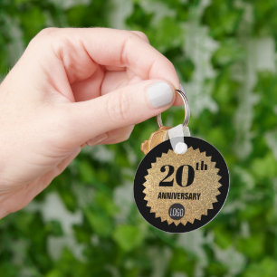 Porte-clés Cadeau d'entreprise pour le 20e anniversaire Logo