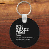 Porte-clés Cadeau d'équipe de 6e année pour enseignant (Recto)