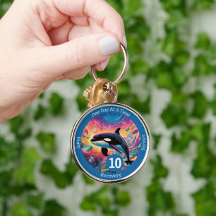 Porte-clés Cadeau d'étape océanique - Cadeau de sobriété pers