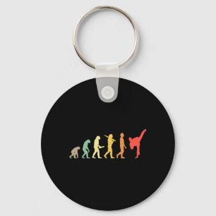 Porte-clés Cadeau d'évolution de karaté rétro pour Karateka