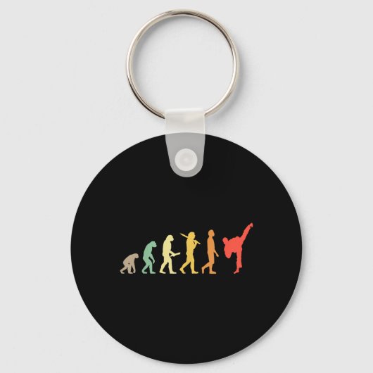 Porte-clés Cadeau d'évolution de karaté rétro pour Karateka (Recto)