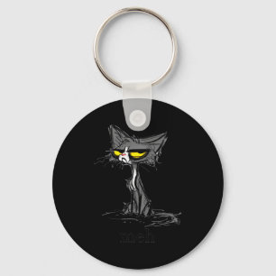 Porte-clés Cadeau drôle de chat meh pour les amateurs de chat