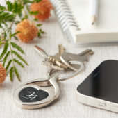 Porte-clés Cadeau élégant avec personnalisation du monogramme (Côté )