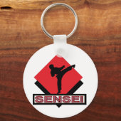 Porte-clés Cadeau en diamant rouge Sensei (Recto)