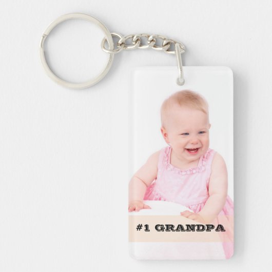 Porte-clés Cadeau fait sur commande bilatéral de grand-père (Devant)