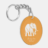 Porte-clés Cadeau Farceur Eléphant Blanc (Devant gauche)