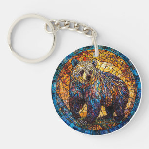Porte-clés Cadeau Faune Mosaique Ours Brun 🐻